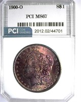 1900-O Morgan PCI MS-67 Purple Toning