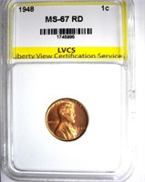 1948 Cent LVCS MS-67 RD Lists For $2650