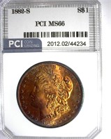 1882-S Morgan PCI MS-66 Magnificent Color