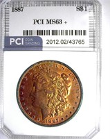 1887 Morgan PCI MS-63+ Golden Purple