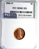 1934-D Cent PCI MS-66 RD LISTS FOR $325