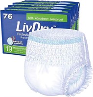 LivDry Adult Incontinence Underwear 76pk