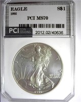 1995 Silver Eagle PCI MS-70 LISTS FOR $2500