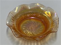Imperial Marigold Carnival  Ruffled dish bowl