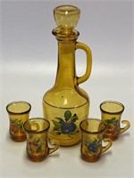 MCM Period Decanter with Four Glasses