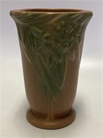 1930’s Unmarked Roseville Grape Leaf  Vase 8 1/2”