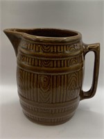 Early Barrel Stoneware Pitcher