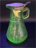 Vintage 1900s Uranium Glass Atlas Green