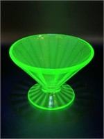 Vintage Uranium Glass Sherbet
