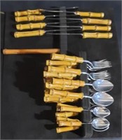 Bamboo Handled Flatware 8 Place Settings