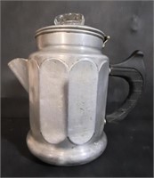 Vintage Percolator Coffee Pot with Hinged Lid