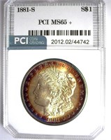 1881-S Morgan PCI MS-65+ Beautiful Color