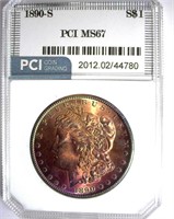 1890-S Morgan PCI MS-67 LISTS FOR $20000