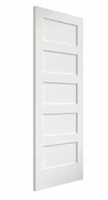 White Primed Wood Interior Slab Door