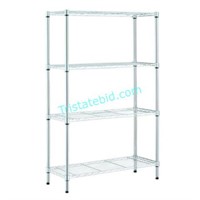 Chrome 4-Tier Metal Wire Shelving Unit (36 in. W x