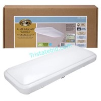24 in. x 12 in. Classic White Rectangle LED Flush