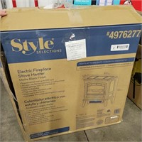 Style selections electric fireplace faux stove