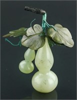 Chinese Green Jade Carved Double Gourd