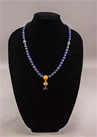 Chinese Lapis Lazuli Necklace w/ Pendant