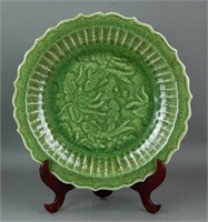 Ming Longquan Chinese Celadon Porcelain Charger