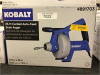 Kobalt 25-Ft. Corded Auto-Feed Drain Auger