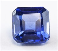 8.75ct Emerald Cut Blue Sapphire GGL