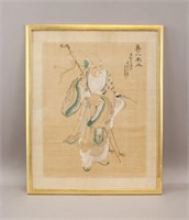 Chinese Watercolor on Silk Signed Shen Yaochi