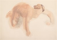 French Lithograph on Paper Signed  A. Rodin