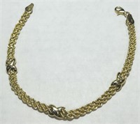 10KT YELLOW GOLD 4.70 GRS 7.50 INCH DOUBLE ROPE B.