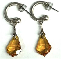 HAND MADE EARRINGS WITH SWAROVSKI CRYSTALS