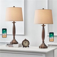 Oneach USB Table Lamp Modern Table Lamps Set of 2