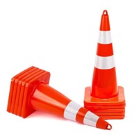 BATTIFE 10 Pack Traffic Safety Cones 28 inches