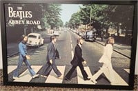 226 - FRAMED "THE BEATLES ABBEY ROAD" 25X36"