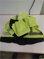 1.  Polyester / PVC safety rain suit ( xl fits
