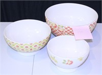 Set of 3 Euro Ceramic Bowls