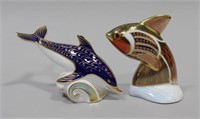 ROYAL CROWN DERBY FISH FIGURES (2)