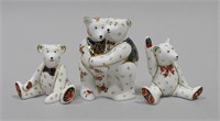 ROYAL CROWN DERBY TEDDY BEAR COLLECTION (3)