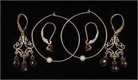 YELLOW GOLD EARRING GROUP (3 pair)