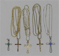 STERLING SILVER CRUCIFIX & CROSS JEWELLERY GROUP