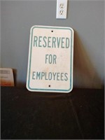 Reserved for employee sign
