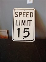 Speed limit 15 sign
