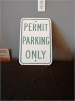 Permit parking only sign