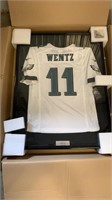 Framed Carson Wentz Philadelphia Eagles Jersey