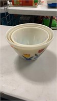 Set of Fire King Oven Ware Nesting Bowls