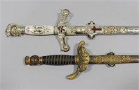 M.C. LILLEY TEMPLAR AND FRATERNAL SWORDS (2)