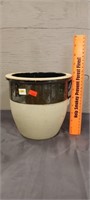 Pottery Crock With Handle  (Chip On Handle).