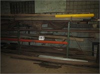 16' Rack with Contents of Angle Iron, Flat Stock