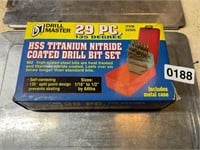 29 piece titanium drill bit set