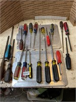 20- assorted flat head screwdrivers