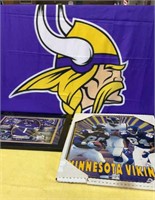 Vikings Flag and 2 pictures